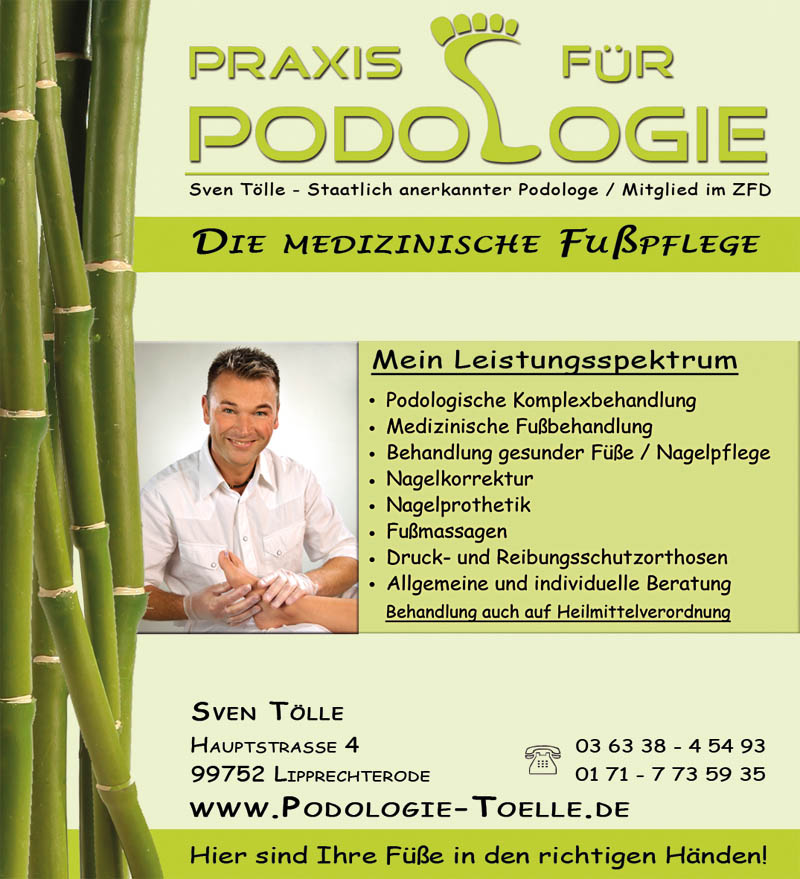 Sven Toelle - Praxis für Podologie - Nichts zu sehen? - Bitte versuchen Sie die Seite neu zu laden (F5)!